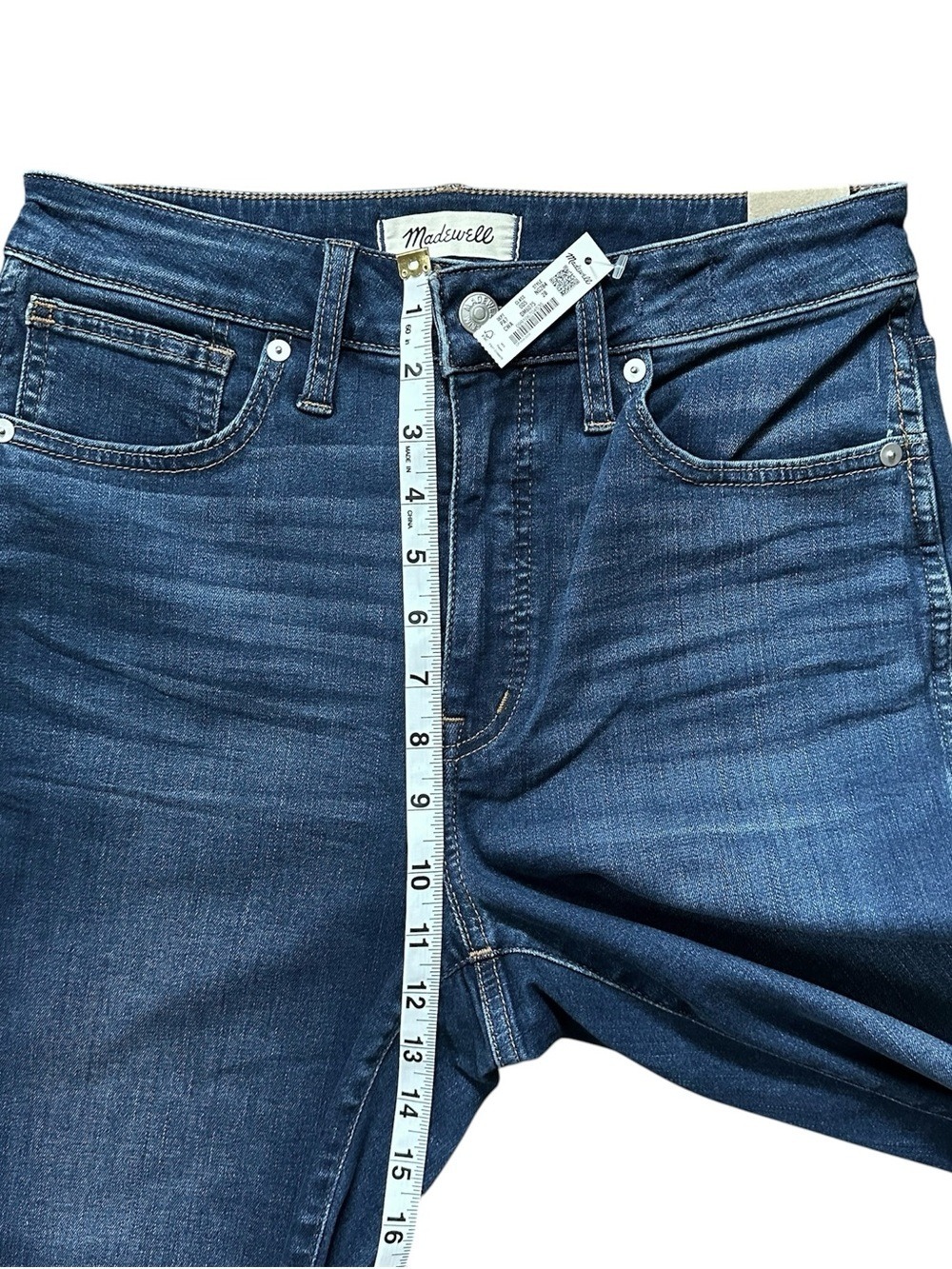 Madewell Curvy High Rise Skinny Women's Size 28 Blue Cotton Stretch Jeans - Picture 6 of 9